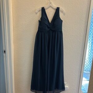 Azazie Yetta Neptune Blue Maternity bridesmaid dress